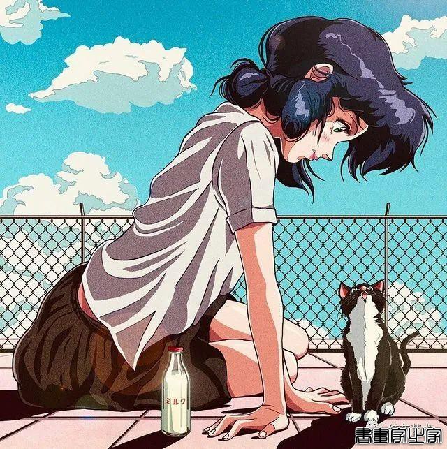 有怀旧青春气息的少女插画-10.jpg