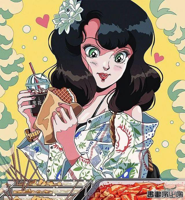 有怀旧青春气息的少女插画-11.jpg