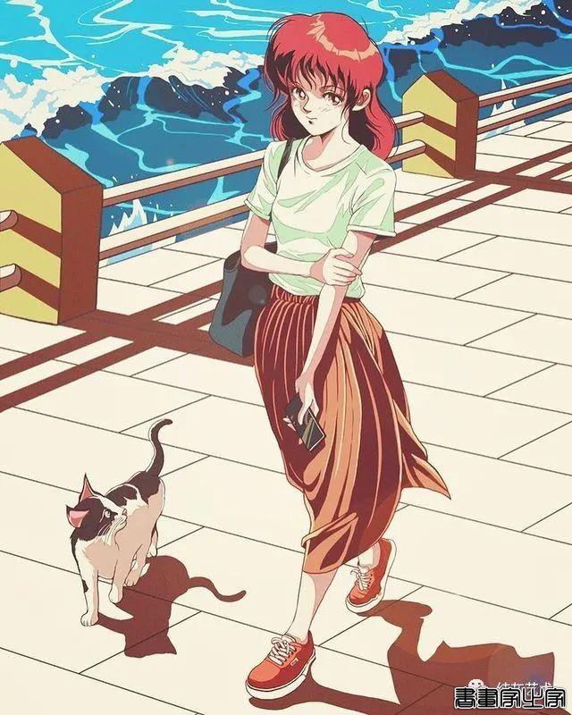 有怀旧青春气息的少女插画-17.jpg