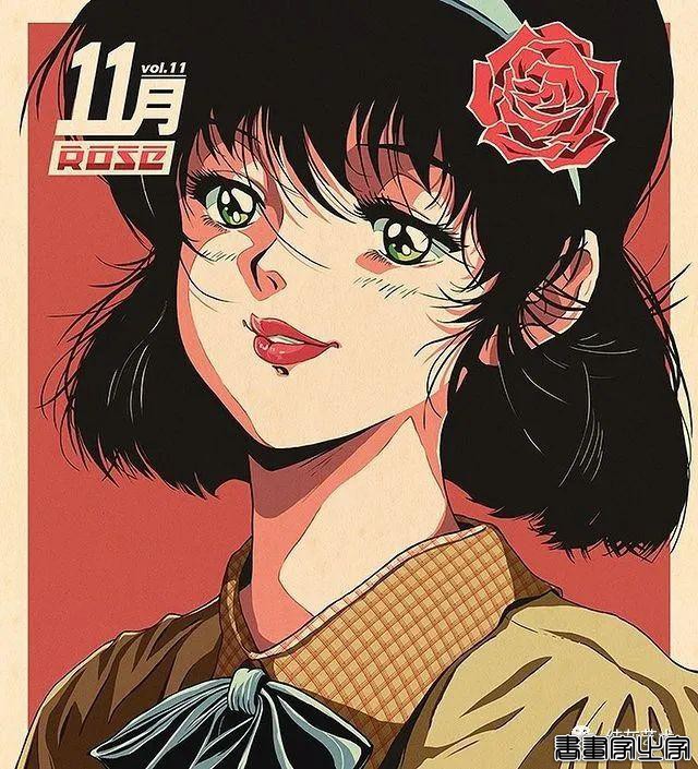有怀旧青春气息的少女插画-34.jpg