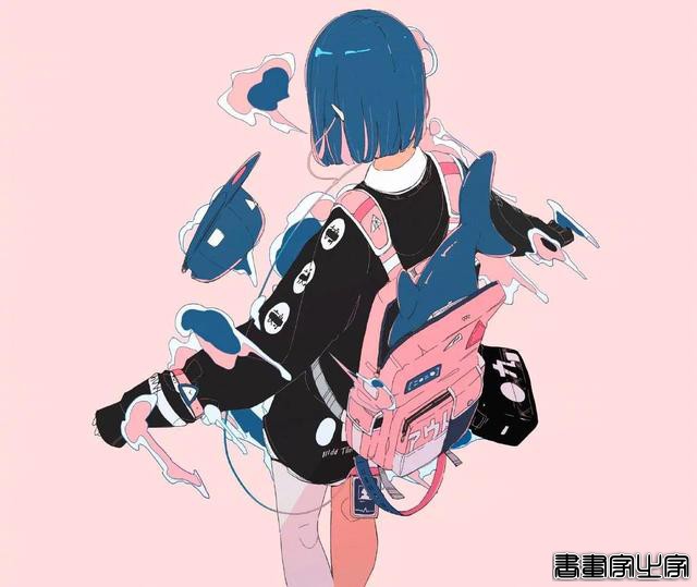 「插画」精致少女，很温柔的画风和配色-5.jpg