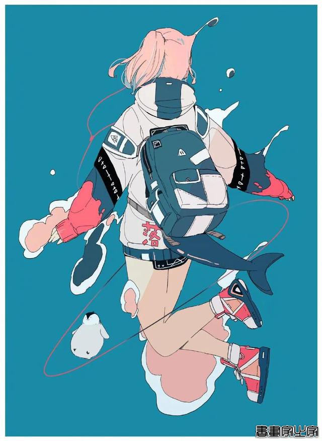 「插画」精致少女，很温柔的画风和配色-6.jpg