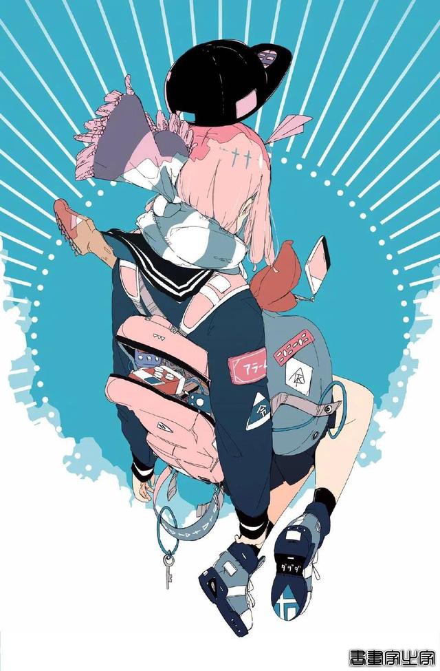 「插画」精致少女，很温柔的画风和配色-8.jpg
