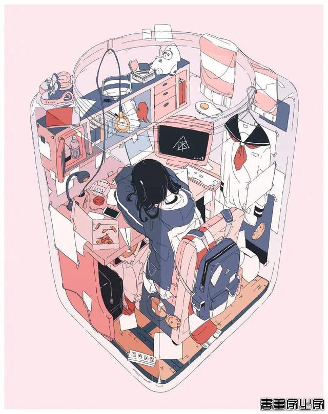「插画」精致少女，很温柔的画风和配色-13.jpg