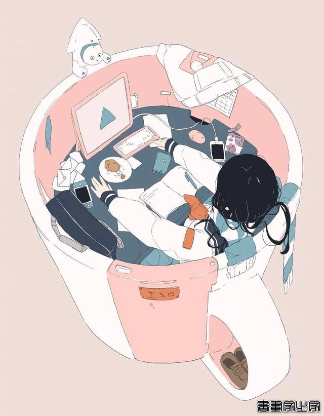 「插画」精致少女，很温柔的画风和配色-12.jpg