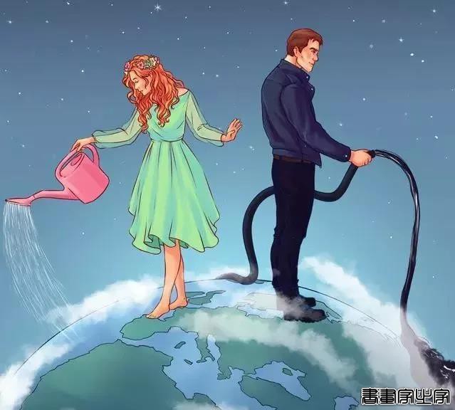 画家脑洞大开，画了一组《渣男和美女》插画，画面很值得深思-4.jpg