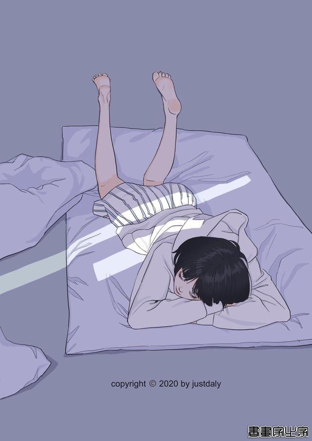 「一个人的时候2」手绘头像背景图壁纸插画-9.jpg