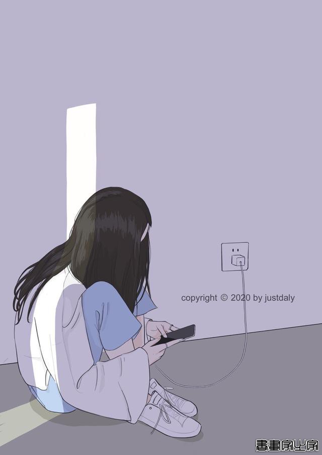 「一个人的时候2」手绘头像背景图壁纸插画-8.jpg