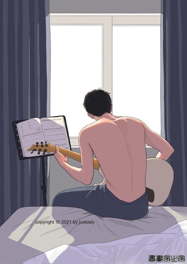 「一个人的时候2」手绘头像背景图壁纸插画-18.jpg