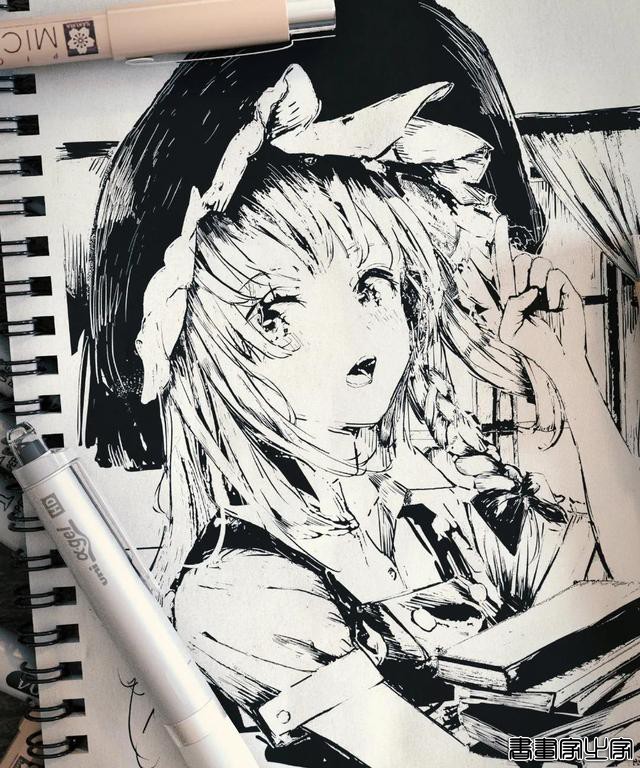 插画欣赏｜分明的黑白线条加上简单的颜色，这个手绘简直绝了-13.jpg