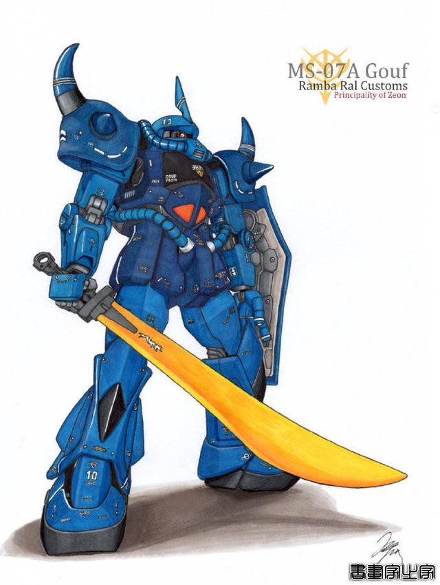 《机动战士高达》系列吉翁军机体插画合集，大家喜欢哪张？-6.jpg