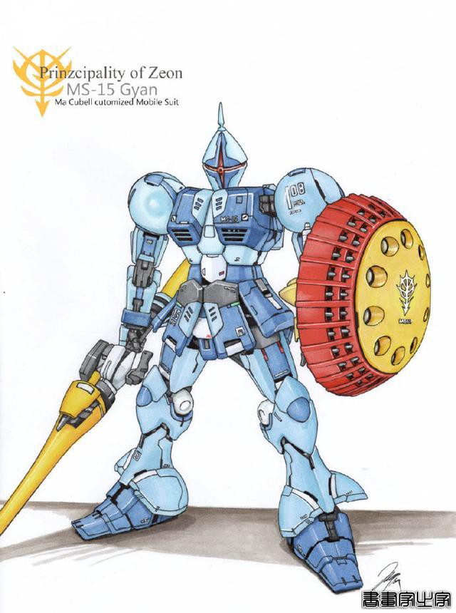 《机动战士高达》系列吉翁军机体插画合集，大家喜欢哪张？-7.jpg