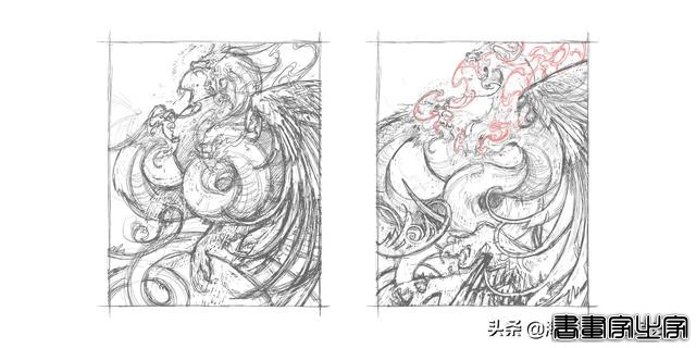炫酷的牛、凤、龙生肖插画，第一眼都以为是上古神兽，你觉得呢？-4.jpg