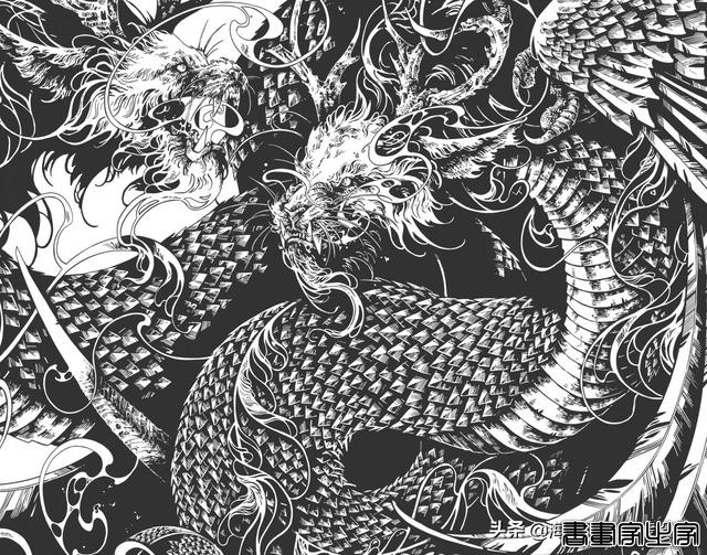 炫酷的牛、凤、龙生肖插画，第一眼都以为是上古神兽，你觉得呢？-8.jpg