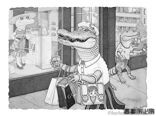 16幅人与动物互换角色的插画，画面多残忍，人类就该有多恐惧-7.jpg