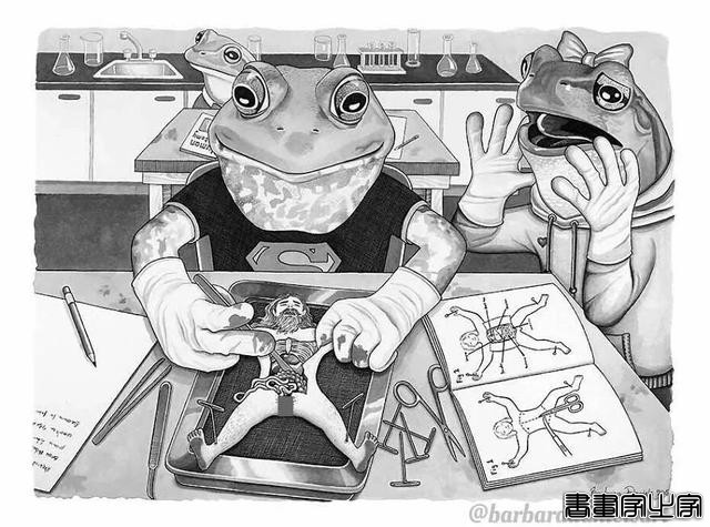 16幅人与动物互换角色的插画，画面多残忍，人类就该有多恐惧-10.jpg