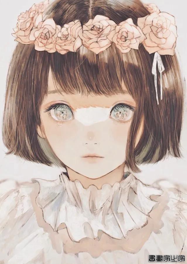 插画欣赏｜梦幻的无暇眼眸，汇聚着悲伤-16.jpg
