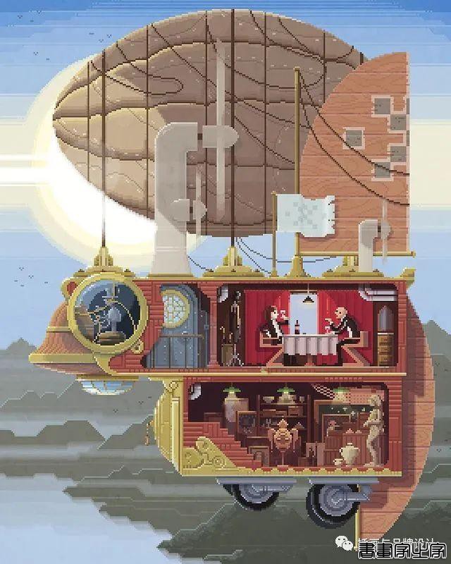 插画丨超酷的像素插图，童话般的欧式古典的建筑表达，带你走进像素帝国-5.jpg