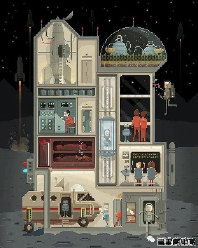 插画丨超酷的像素插图，童话般的欧式古典的建筑表达，带你走进像素帝国-18.jpg