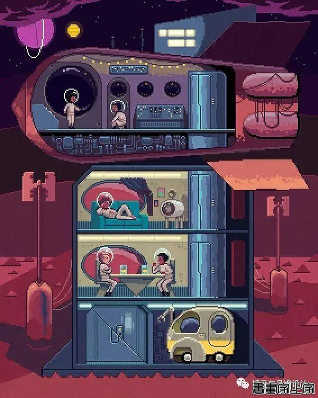 插画丨超酷的像素插图，童话般的欧式古典的建筑表达，带你走进像素帝国-30.jpg