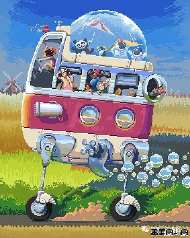 插画丨超酷的像素插图，童话般的欧式古典的建筑表达，带你走进像素帝国-38.jpg