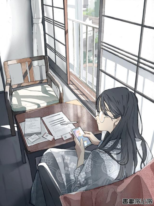 女孩的日常插画，没有多么绚丽的色彩，看着却很舒心-6.jpg