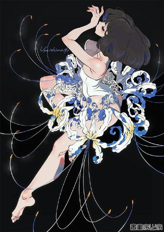 插画欣赏｜美轮美奂的花卉少女插画-4.jpg