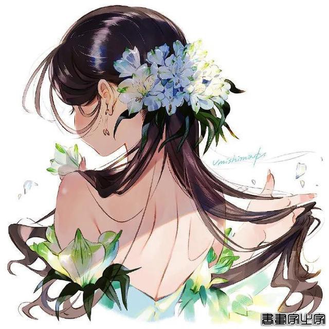 插画欣赏｜美轮美奂的花卉少女插画-11.jpg
