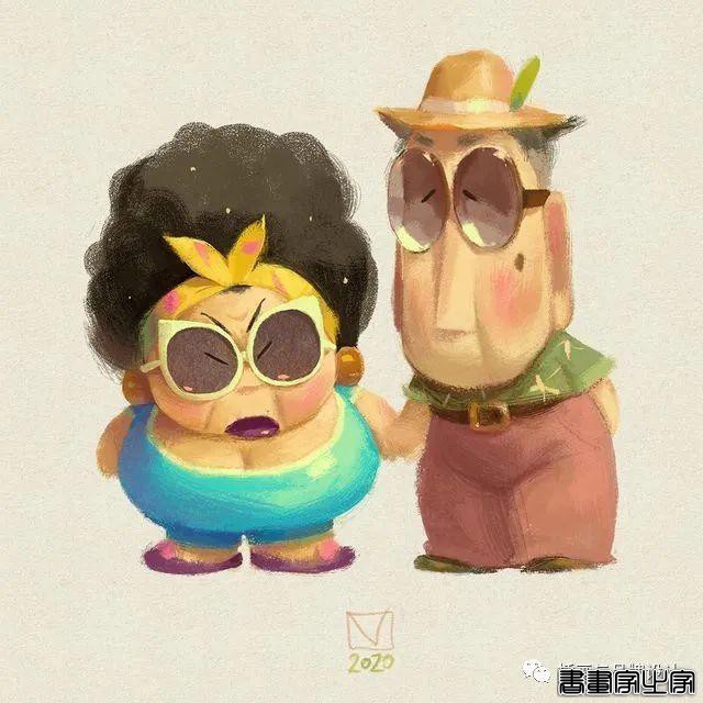 插画丨奇趣夸张的素描角色设计作品，功底十分了得，很适合拿来临摹-19.jpg