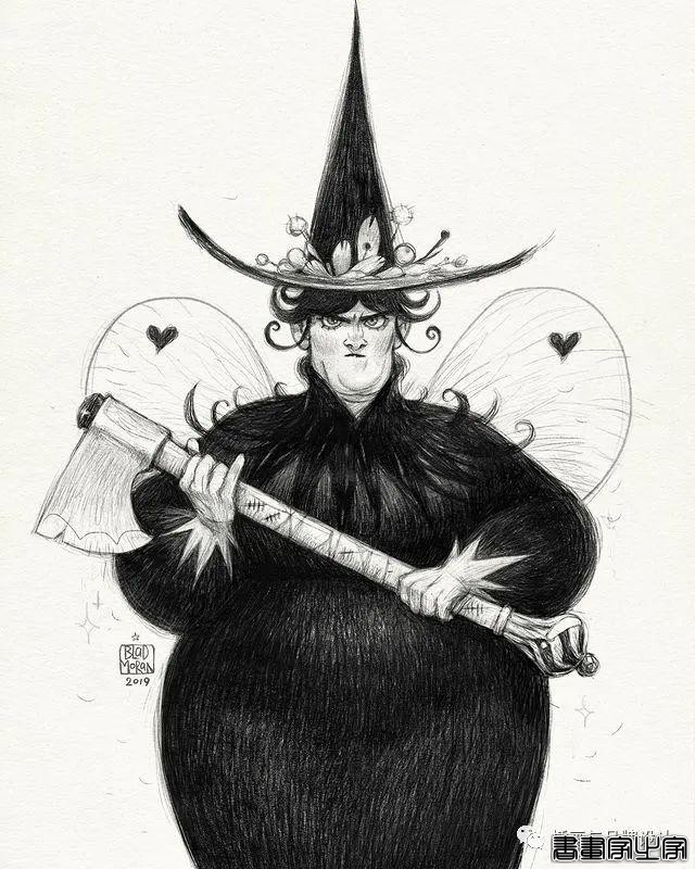 插画丨奇趣夸张的素描角色设计作品，功底十分了得，很适合拿来临摹-28.jpg