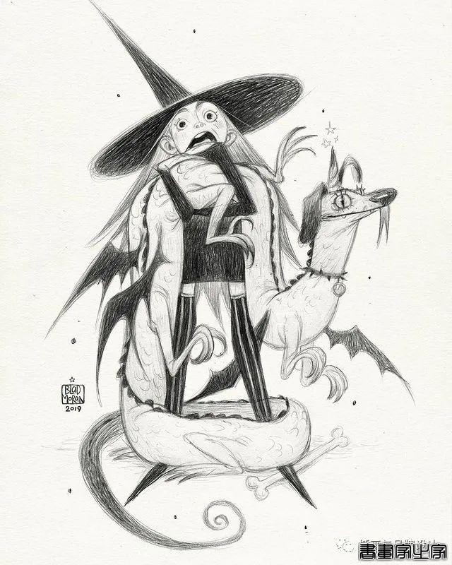 插画丨奇趣夸张的素描角色设计作品，功底十分了得，很适合拿来临摹-30.jpg