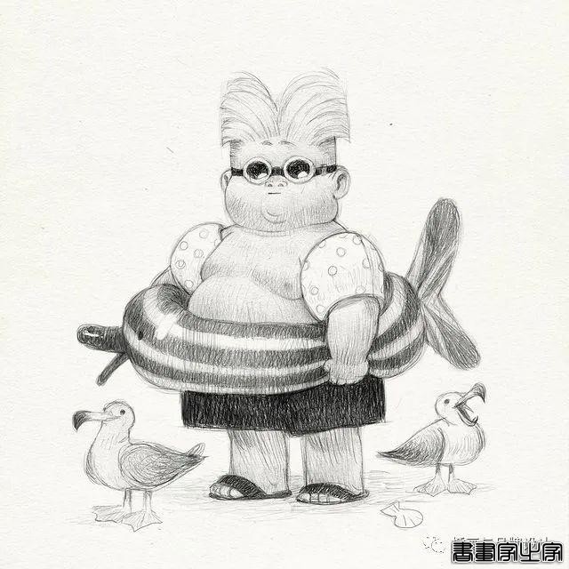 插画丨奇趣夸张的素描角色设计作品，功底十分了得，很适合拿来临摹-32.jpg