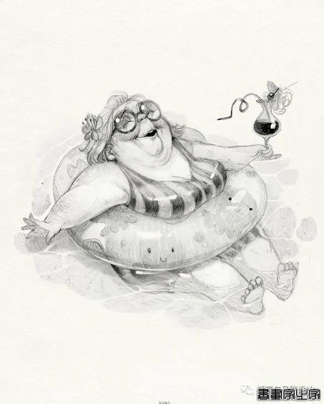 插画丨奇趣夸张的素描角色设计作品，功底十分了得，很适合拿来临摹-42.jpg