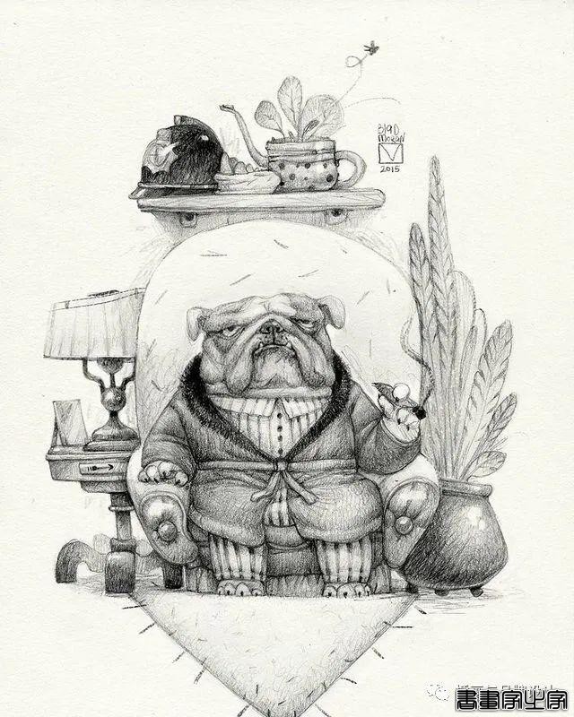 插画丨奇趣夸张的素描角色设计作品，功底十分了得，很适合拿来临摹-43.jpg
