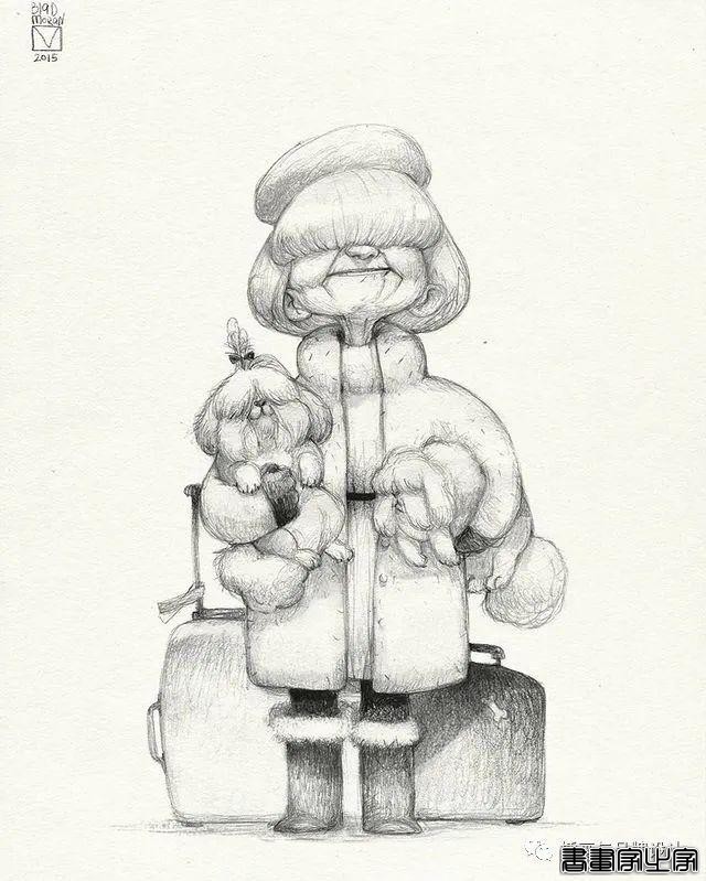 插画丨奇趣夸张的素描角色设计作品，功底十分了得，很适合拿来临摹-51.jpg