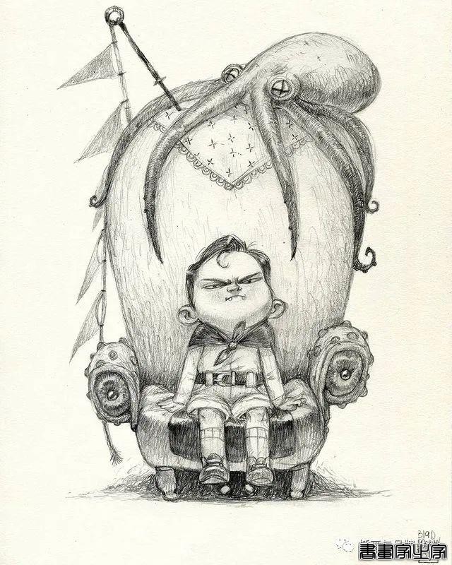 插画丨奇趣夸张的素描角色设计作品，功底十分了得，很适合拿来临摹-50.jpg