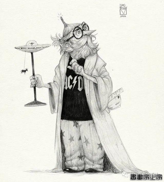 插画丨奇趣夸张的素描角色设计作品，功底十分了得，很适合拿来临摹-58.jpg