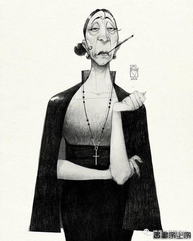 插画丨奇趣夸张的素描角色设计作品，功底十分了得，很适合拿来临摹-65.jpg