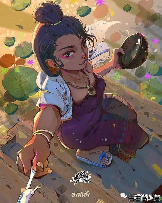 插画丨除去千篇一律的日系画风，超绝的画面镜头感，色彩奔放线条洒脱的泰式画法-8.jpg