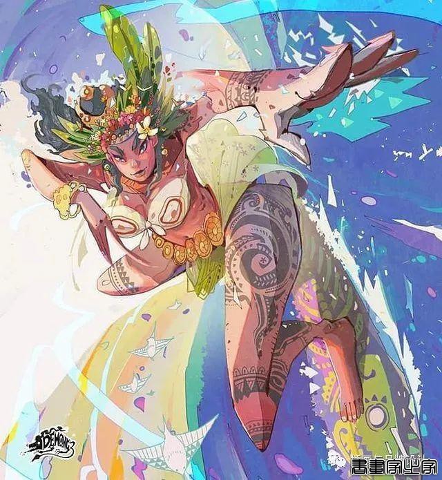 插画丨除去千篇一律的日系画风，超绝的画面镜头感，色彩奔放线条洒脱的泰式画法-6.jpg