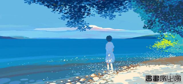 「插画」蓝色系背景唯美插画-4.jpg