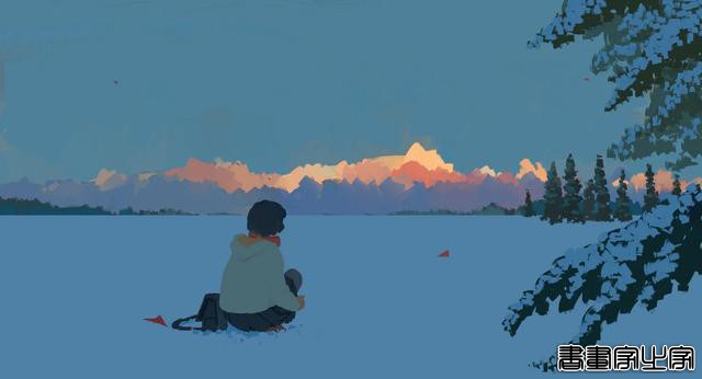 「插画」蓝色系背景唯美插画-11.jpg