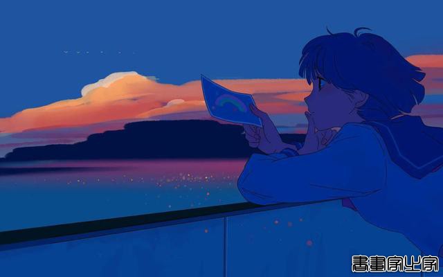 「插画」蓝色系背景唯美插画-13.jpg