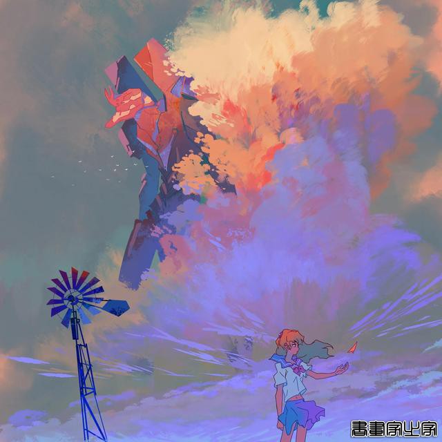 「插画」蓝色系背景唯美插画-22.jpg