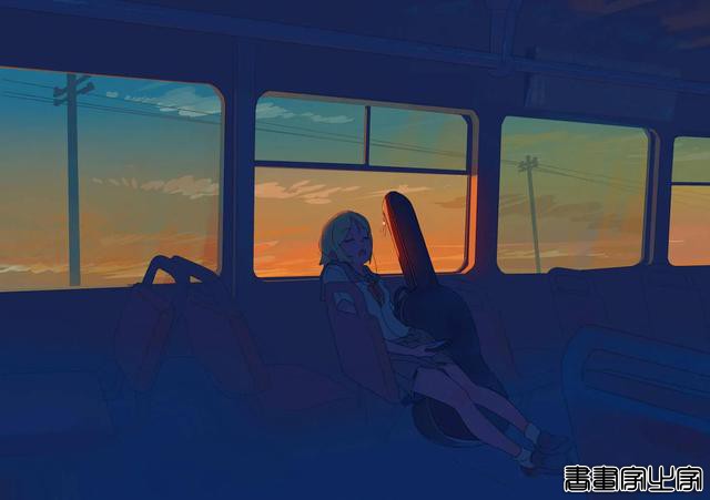 「插画」蓝色系背景唯美插画-26.jpg