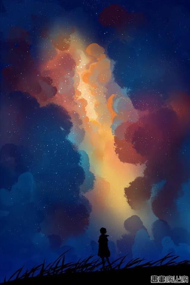 「插画」蓝色系背景唯美插画-27.jpg