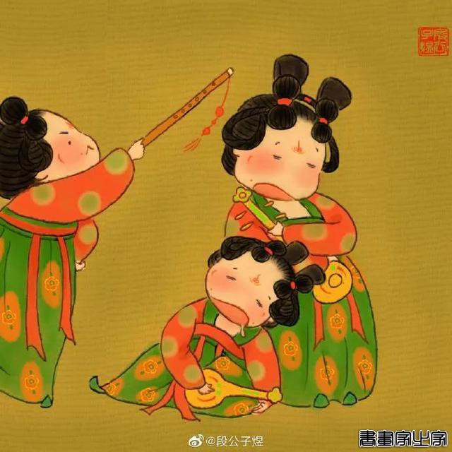 古风插画｜（3期）唐宫夜宴超可爱的古风插画-5.jpg