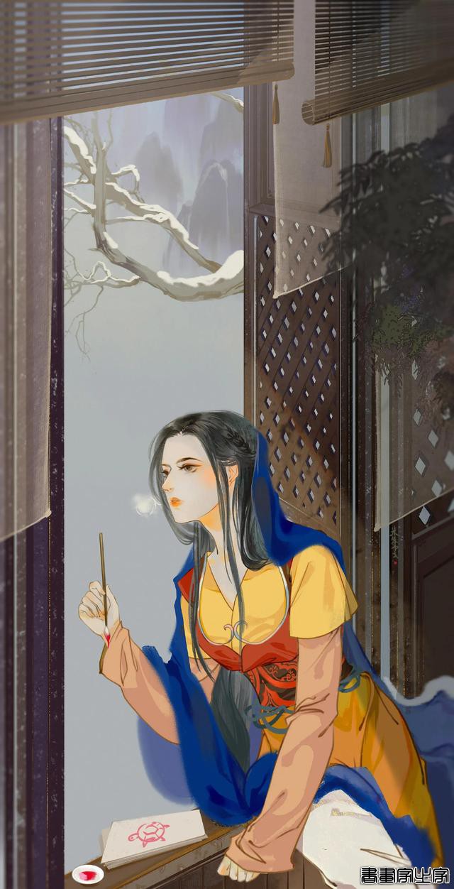 冒着仙气的人儿，似乎下一秒就要践踏五彩祥云飞天了！头像插画#-11.jpg