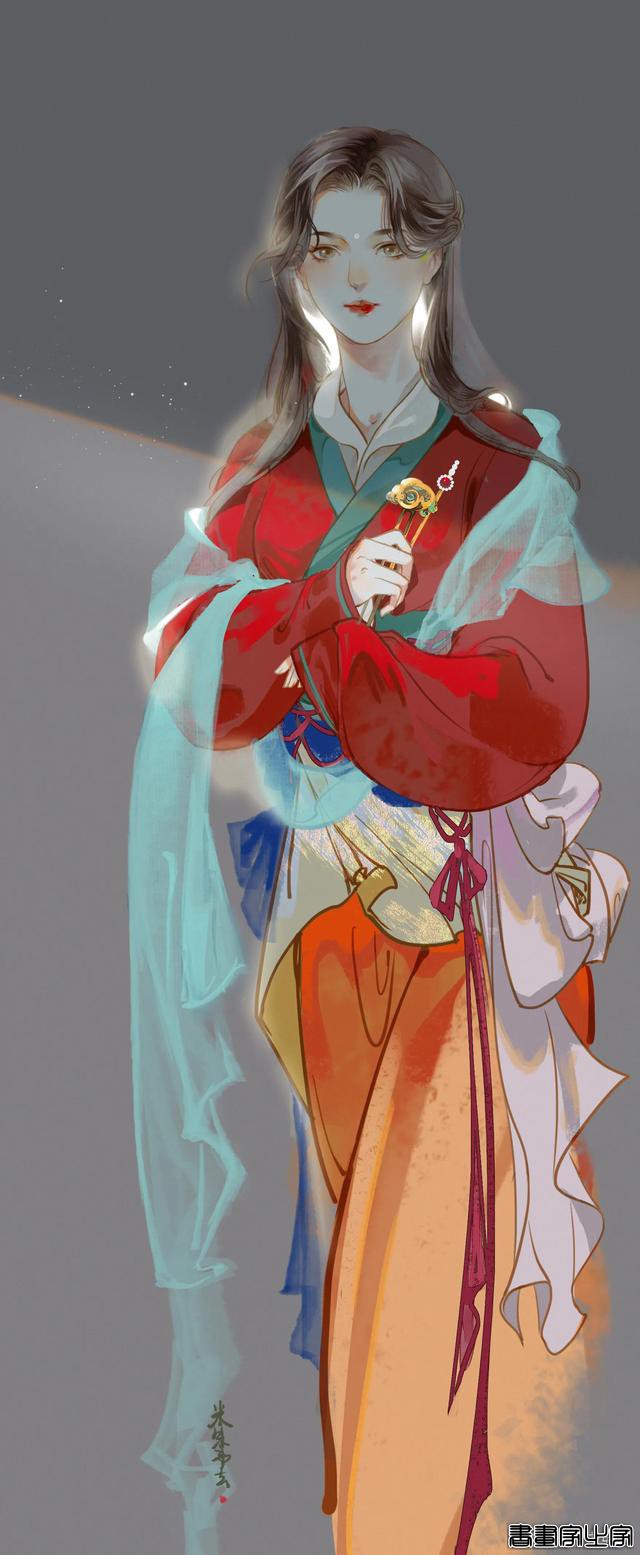 冒着仙气的人儿，似乎下一秒就要践踏五彩祥云飞天了！头像插画#-9.jpg