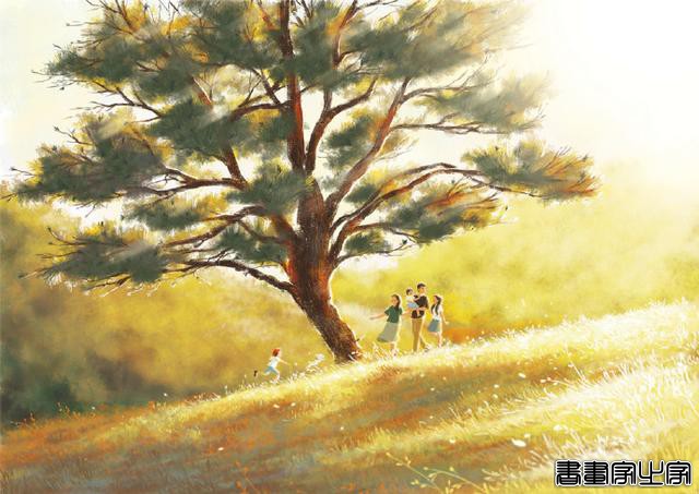 温馨的插画，行走在树林间，Guille Rancel作品-9.jpg